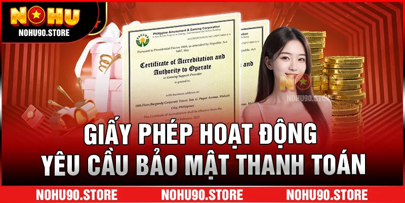 Giấy phép hoạt động yêu cầu bảo mật thanh toán